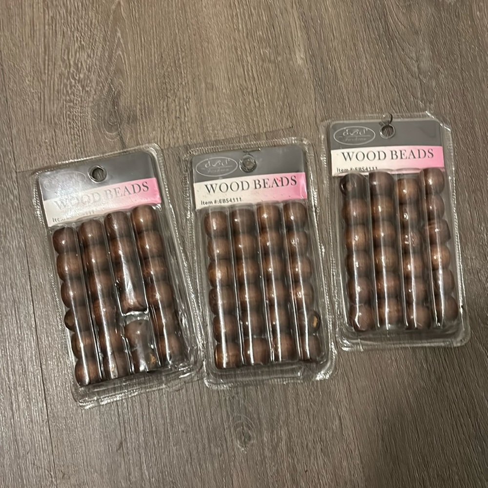 Wood Hair Beads